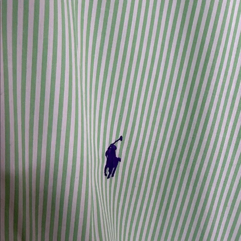 Ralph Lauren Men's Classic Fit Light Green Striped Shirt Size 3XLT